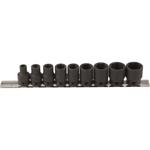 Jeu de douilles &agrave; paroi mince, 9 Mcx, Chocs, Prise de 3/8" R.M.G. Prévention