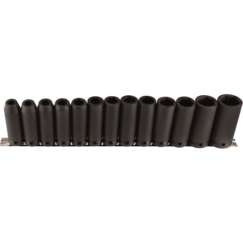 Long Socket Set, 13 Pcs, Impact, 1/2" Drive Size, Deep R.M.G. Prévention