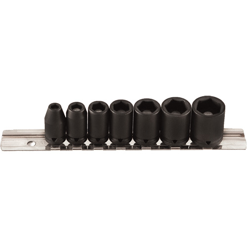 Jeu de douilles magn&eacute;tiques, 7 Mcx, Chocs, Prise de 1/4" R.M.G. Prévention