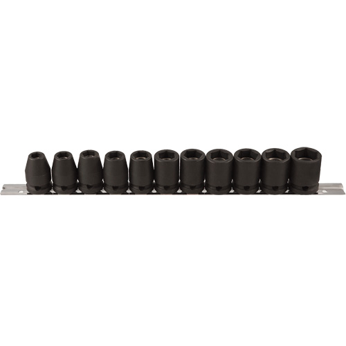 Socket Set, 11 Pcs, Impact, 1/2" Drive Size R.M.G. Prévention
