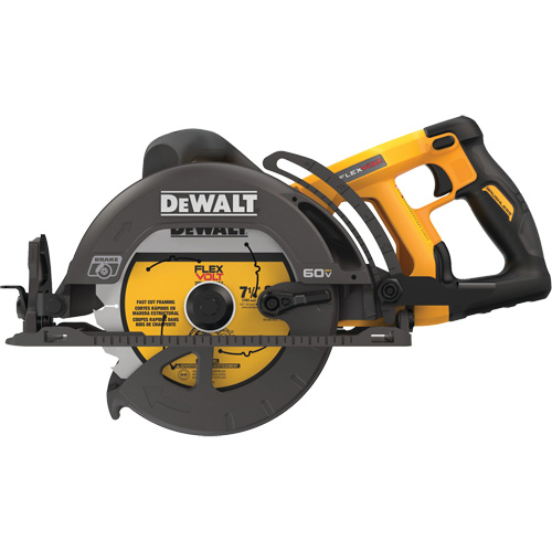 FlexVolt&reg; Worm Drive Style Saw (Tool Only), 7-1/4", 60 V R.M.G. Prévention