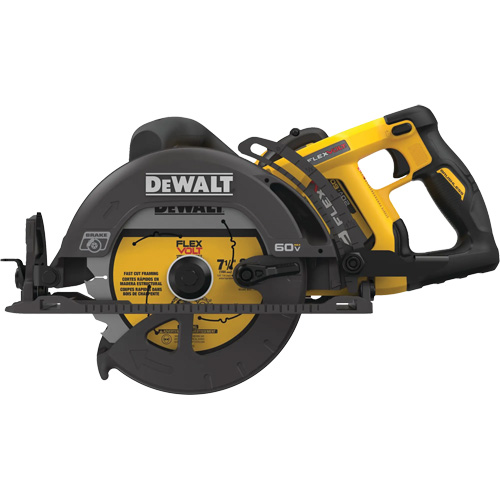 FlexVolt&reg; Worm Drive Style Saw Kit, 7-1/4", 60 V R.M.G. Prévention