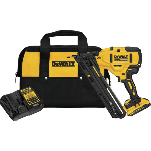 Max XR&reg; Angled Finish Nailer Kit, 20 V, Lithium-Ion R.M.G. Prévention