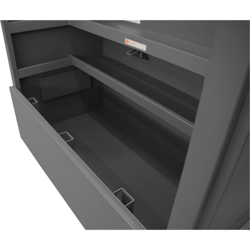 Piano Style Jobsite Storage Box, 60-1/2" W x 34-3/4" D x 49-3/8" H, Grey R.M.G. Prévention