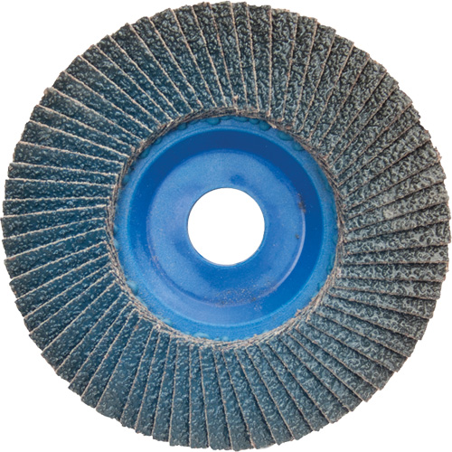 BlueFire R884P Coarse Grit Flap Disc, 5" x 7/8", Type 27, 60 Grit, Zirconia Alumina R.M.G. Prévention