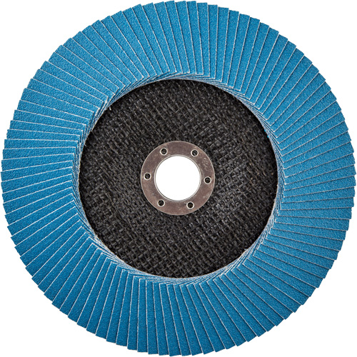 BlueFire R884P Coarse Grit Flap Disc, 7" x 7/8", Type 27, 80 Grit, Zirconia Alumina R.M.G. Prévention