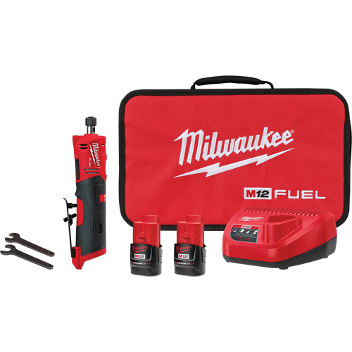 Trousse meuleuse droite M12 Fuel, 1/4" collet, 12 V, Lithium-ion R.M.G. Prévention