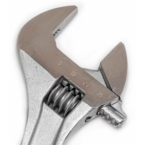 Adjustable Wrench - Boxed, 10" L, 1-5/16"/34 mm Max Width, Chrome R.M.G. Prévention