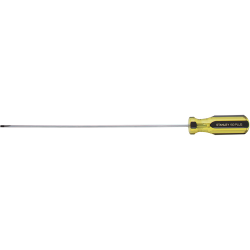 100 PLUS&reg; Extra-Light Cabinet Tip Screwdriver, 1/8" Tip, Round, 6-5/8" L, Plastic Handle R.M.G. Prévention