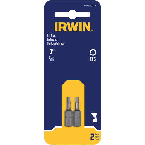 Embouts de tournevis &agrave; ins&eacute;rer, Torx, T-15, Prise 1/4" R.M.G. Prévention