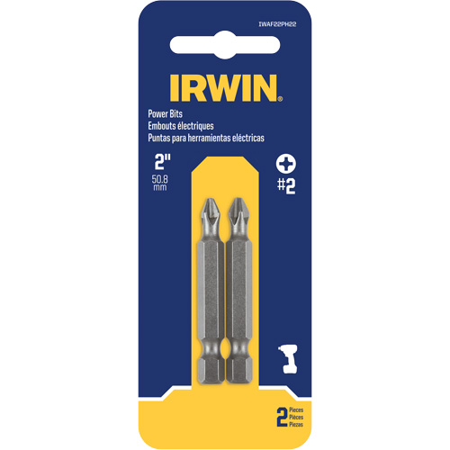 Embouts pour outils &eacute;lectriques, Phillips, Embout #2, Prise 1/4", Longueur 2" R.M.G. Prévention