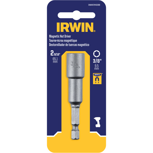 Nutsetter, 3/8" Tip, 1/4" Drive, 2-9/16" L, Magnetic R.M.G. Prévention