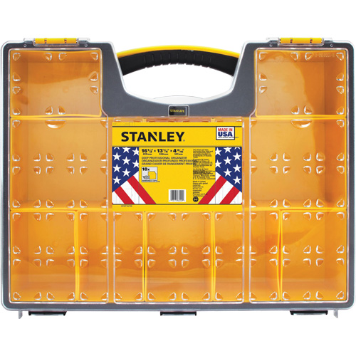 Deep Professional Organizer, 17-1/2" W x 4-1/2" D x 14" H, Black/Yellow R.M.G. Prévention