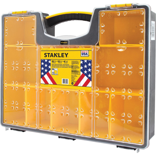 Deep Professional Organizer, 17-1/2" W x 4-1/2" D x 14" H, Black/Yellow R.M.G. Prévention