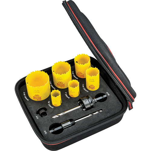 Deep Cut Hole Saw Kit, 9 Pieces R.M.G. Prévention