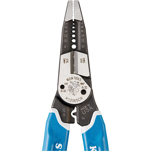Outil polyvalent Klein-Kurve pour d&eacute;nuder, couper et sertir les fils, 8-1/4" lo, 8 - 20 AWG R.M.G. Prévention
