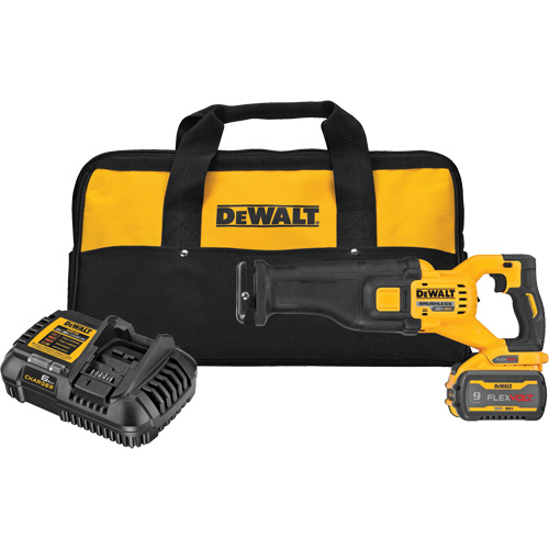 FlexVolt&reg; Max Brushless Reciprocating Saw Kit, 60 V, Lithium-Ion Battery, 0-3000 SPM R.M.G. Prévention