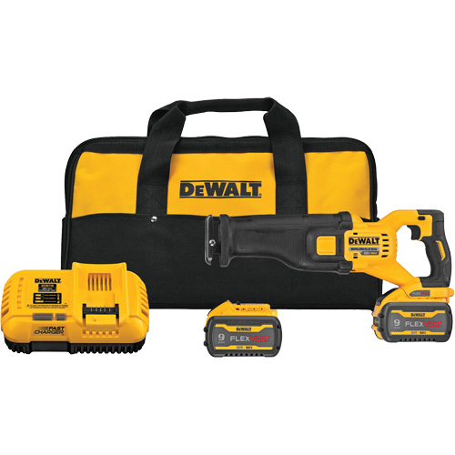 FlexVolt&reg; Max Brushless Reciprocating Saw Kit, 60 V, Lithium-Ion Battery, 0-3000 SPM R.M.G. Prévention