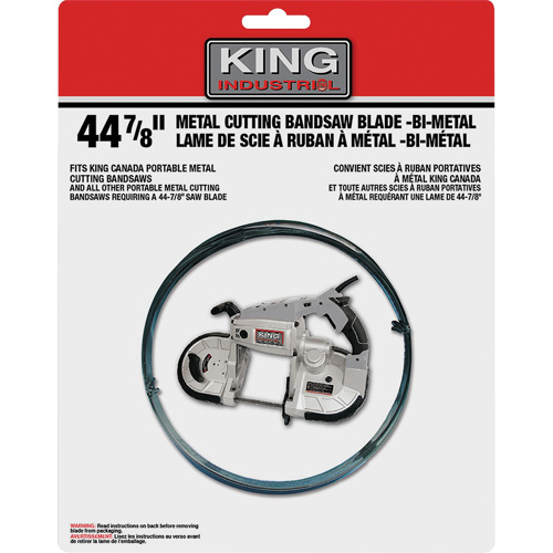 Lame de scie &agrave; ruban, Bim&eacute;tal, 44-7/8" lo x 1/2" la x &eacute;paisseur 0,02", 10-14 dents par pouce R.M.G. Prévention