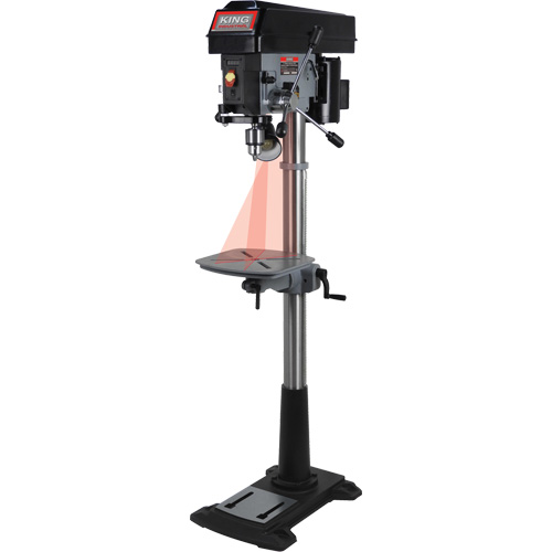 Perceuse &agrave; colonne &agrave; vitesse variable, 15", Mandrin 5/8", 3300 tr/min R.M.G. Prévention