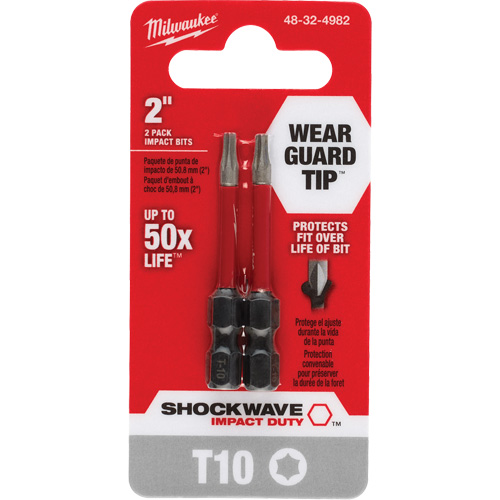 Embout de tournevis Shockwave Impact Duty, Torx, T-10, Prise 1/4" R.M.G. Prévention