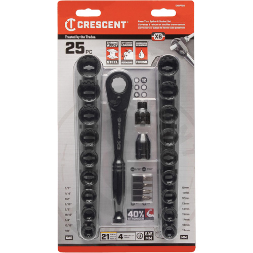 Ensemble d'outils pour m&eacute;canicien, 25 Mcx, Prise de 3/8" R.M.G. Prévention