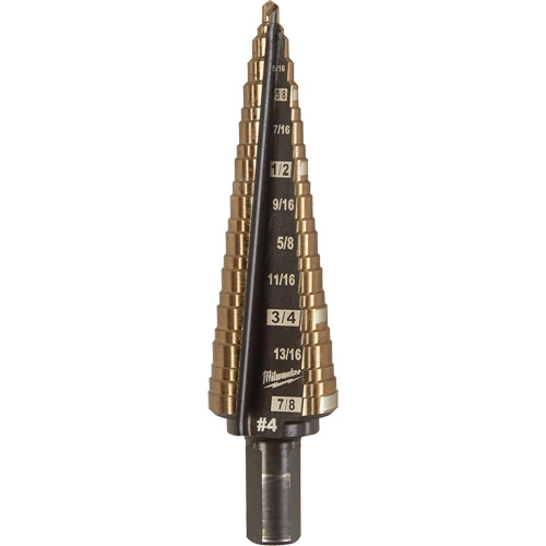 Foret &eacute;tag&eacute;, 3/16"/#4 - #4/7/8", Incr&eacute;ments de 1/32", Acier rapide au cobalt R.M.G. Prévention