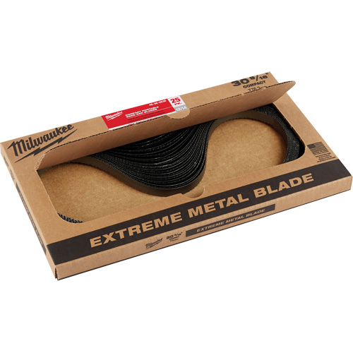 Extreme Metal Band Saw Blades, High Speed Steel, 30-9/16" L x 1/2" W x 0.02" Thick, 12/14 TPI R.M.G. Prévention