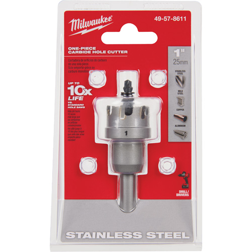 Scies-cloches au carbure monobloc, 1", Profondeur de la coupe de 3/16" R.M.G. Prévention