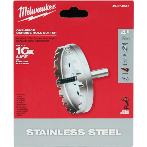 Scies-cloches au carbure monobloc, 4", Profondeur de la coupe de 3/16" R.M.G. Prévention