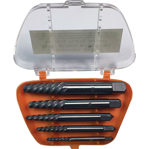 DRILLCO Screw Extractor Set with Drills, Carbide, 5 Pieces R.M.G. Prévention