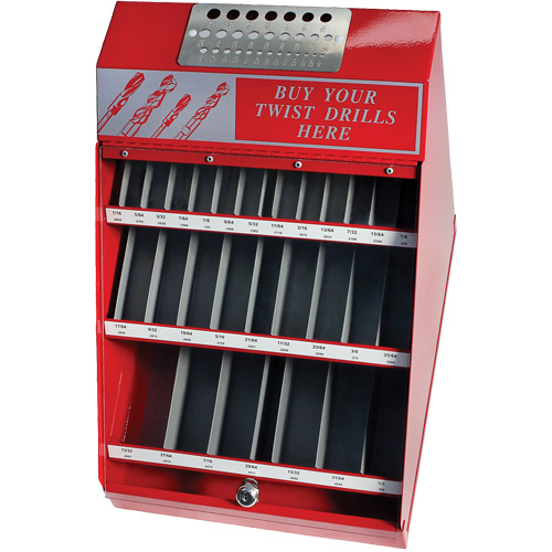 Ensemble de pr&eacute;sentoir pour forets fractionnaires Nitro DRILLCO, 540 morcea R.M.G. Prévention
