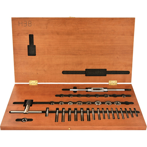 Jeu de tarauds et fili&egrave;res hexagonales Drillco, 36 Morcea R.M.G. Prévention
