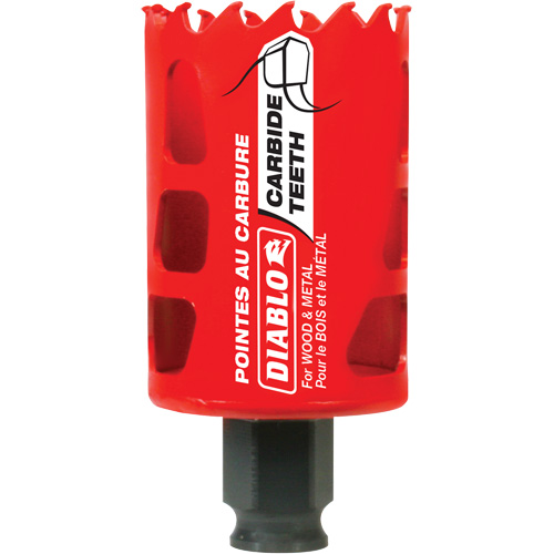 Wood & Metal Hole Saw, 1-3/4", 2-3/8" Depth of Cut, Carbide R.M.G. Prévention