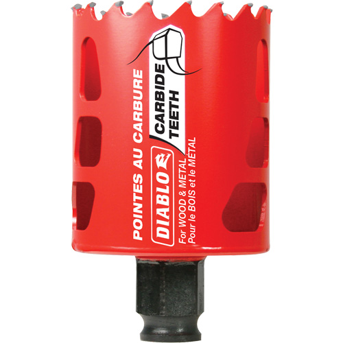 Scie cloche pour bois et m&eacute;tal, 2", Profondeur de la coupe 2-3/8", Carbure R.M.G. Prévention