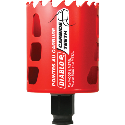 Scie cloche pour bois et m&eacute;tal, 2-1/4", Profondeur de la coupe 2-3/8", Carbure R.M.G. Prévention
