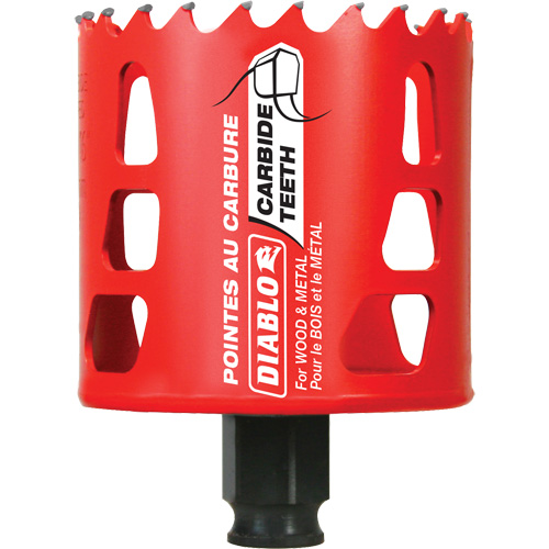 Wood & Metal Hole Saw, 2-11/16", 2-3/8" Depth of Cut, Carbide R.M.G. Prévention