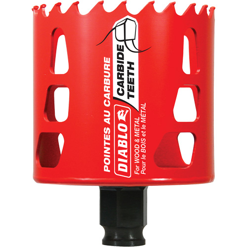 Scie cloche pour bois et m&eacute;tal, 2-3/4", Profondeur de la coupe 2-3/8", Carbure R.M.G. Prévention