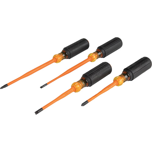 Slim-Tip Insulated Screwdriver Set, 1000 V, 4 Pcs R.M.G. Prévention