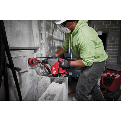 M18 Fuel SDS Plus Rotary Hammer with Hammervac Dust Extractor Kit, 18 V, 1-1/8" - 3", 800 RPM R.M.G. Prévention