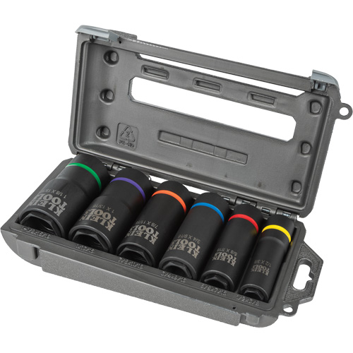 2-in-1 6-Piece Socket Set, 6 Pcs, Impact, Deep R.M.G. Prévention