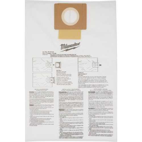 Sacs &agrave; poussi&egrave;re molletonn&eacute;s, 6 gal. US R.M.G. Prévention