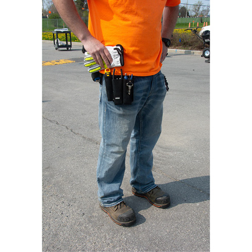 Lineman's Tool Pouch, Multiple Tool Holder, Leather, 3 Pockets R.M.G. Prévention
