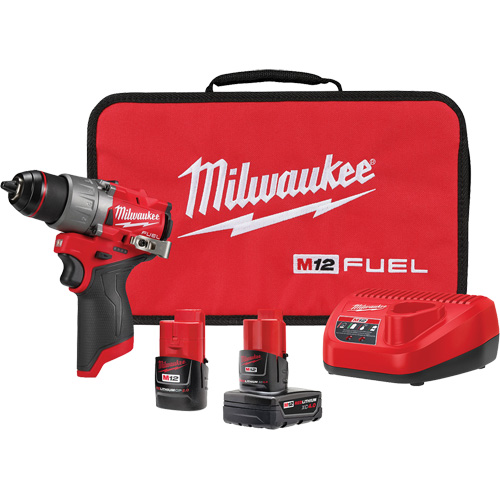 Ensemble perceuse/visseuse M12 Fuel, Lithium-ion, 12 V, Mandrin 1/2", Couple 400 lb-po R.M.G. Prévention