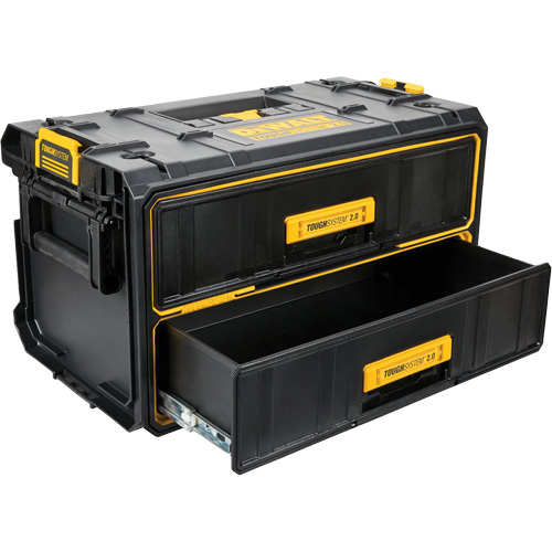ToughSystem&reg; 2.0 Two-Drawer Unit, 12-1/3" x 12-3/5", Black/Yellow R.M.G. Prévention
