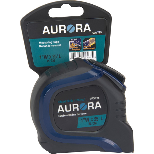 Ruban &agrave; mesurer, 1" x 25', Marques de goujon Imp&eacute;rial/Imp&eacute;rial & m&eacute;trique R.M.G. Prévention