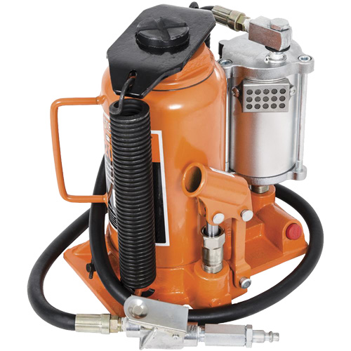 Cric-bouteille super robuste, 20 tonne(s), Air comprim&eacute;/hydraulique, 20" Hauteur &eacute;lev&eacute;e R.M.G. Prévention