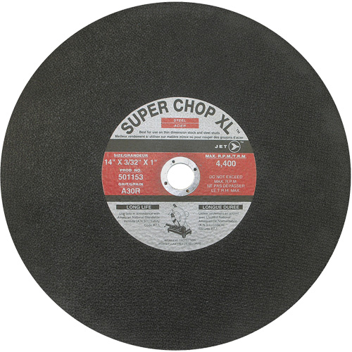 A30R Super Chop Stud-Cutting Cut-Off Wheel, 14" x 3/32", 1" Arbor, Type 1, 4400 RPM R.M.G. Prévention