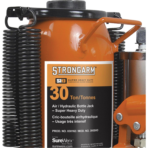 Crics &agrave; bouteille &agrave; air comprim&eacute;, 30 tonne(s), Air comprim&eacute;/hydraulique R.M.G. Prévention