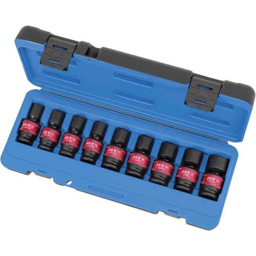 PSU912M Universal Socket Sets, 9 Pcs, Impact, 1/2" Drive Size R.M.G. Prévention